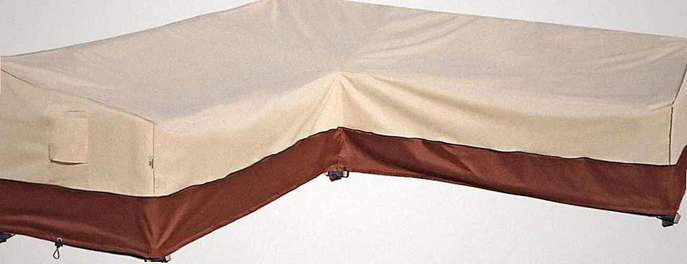 Outdoor Sectional Cover V-Shaped Garden Patio Furniture Covers Waterproof Rip-St