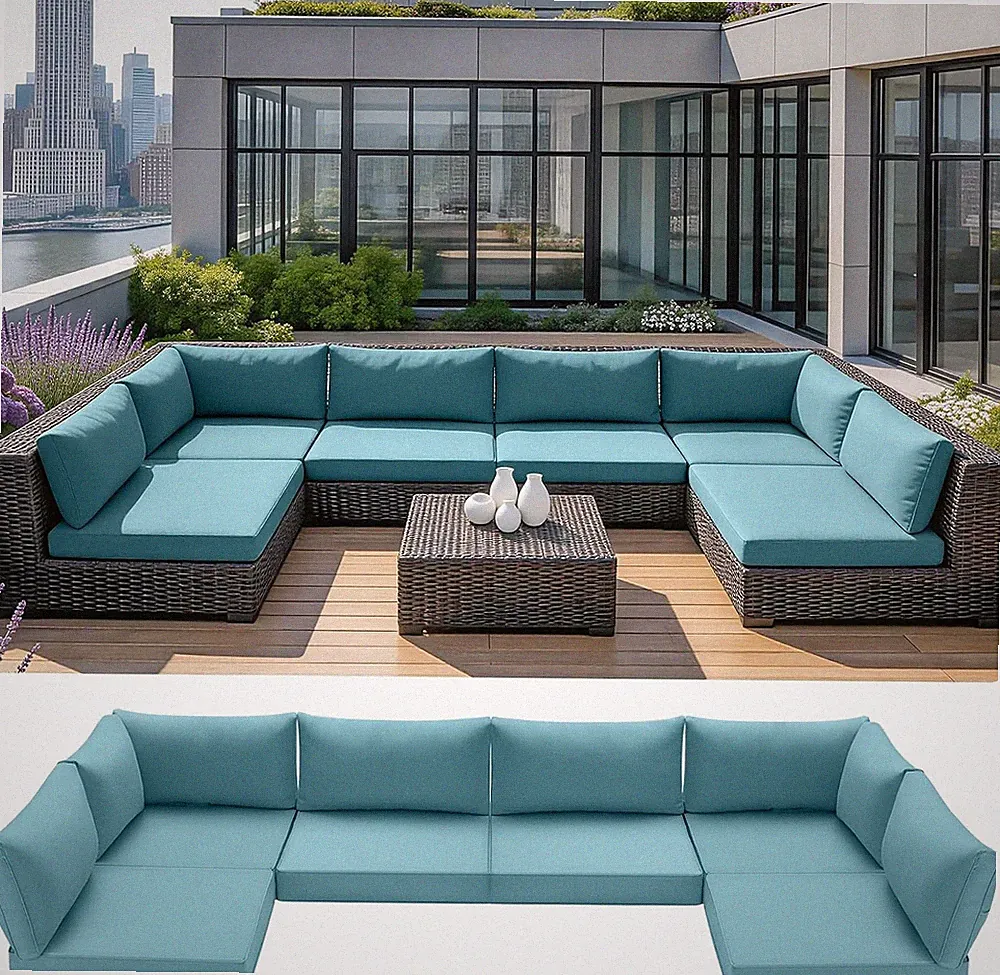 Outdoor Sectional Cushions,14-Piece Replacement Cushions for Patio Furniture