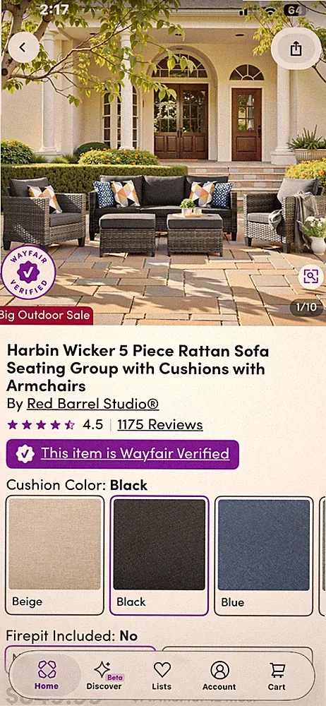 outdoor sectional patio furniture set