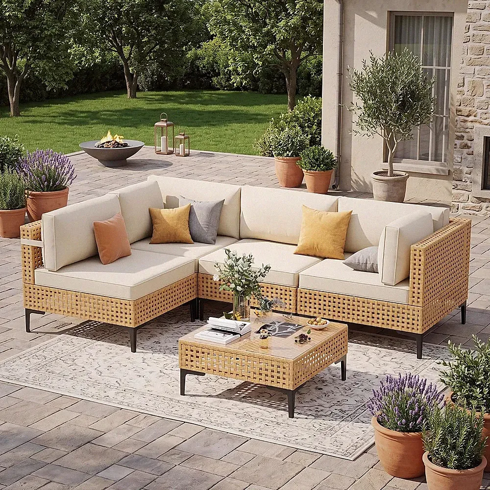 Outdoor Sectional Piece Modular Patio Furniture Set Free Combination Outdoor Co