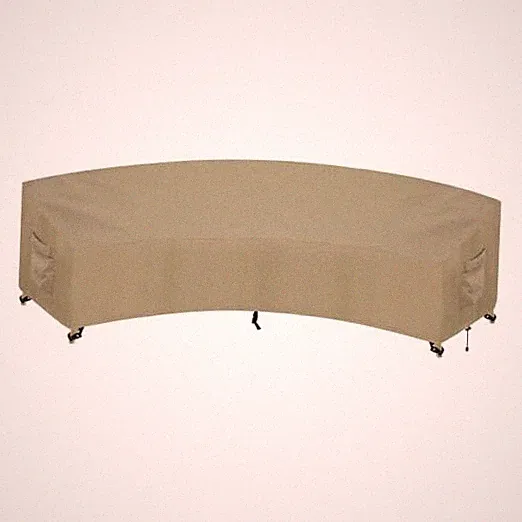 Outdoor Sectional Sofa Cover Waterproof Curved Curved 120"Lx36"Wx38"H Camel