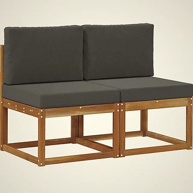 Outdoor Sectional Sofa Units Solid Acacia Wood Furniture Garden Modern vidaXL