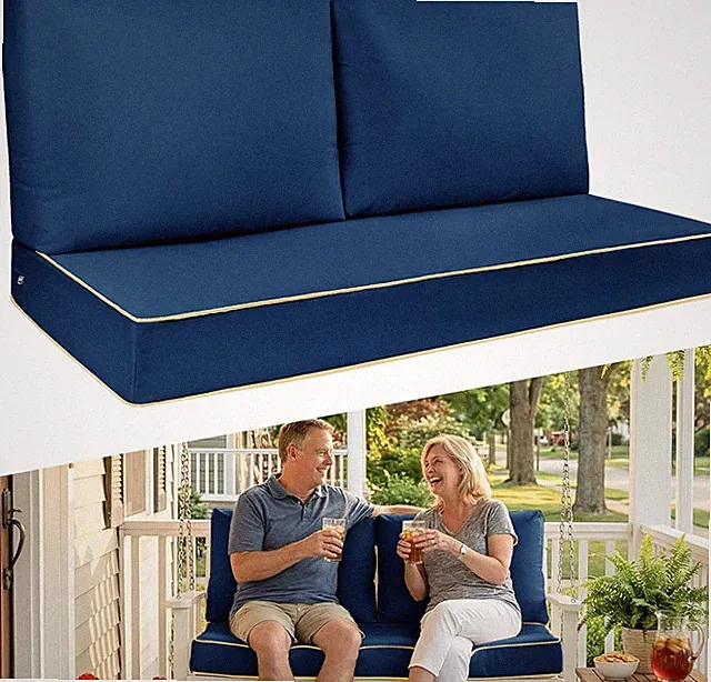 Outdoor Sofa Cushion Set - Plush Patio Seat and Back Pillows, Thick Comfort Foam