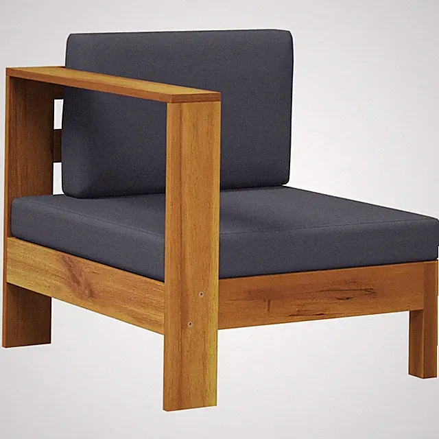 Outdoor Solid Acacia Wood Sofa Set with Cushions vidaXL
