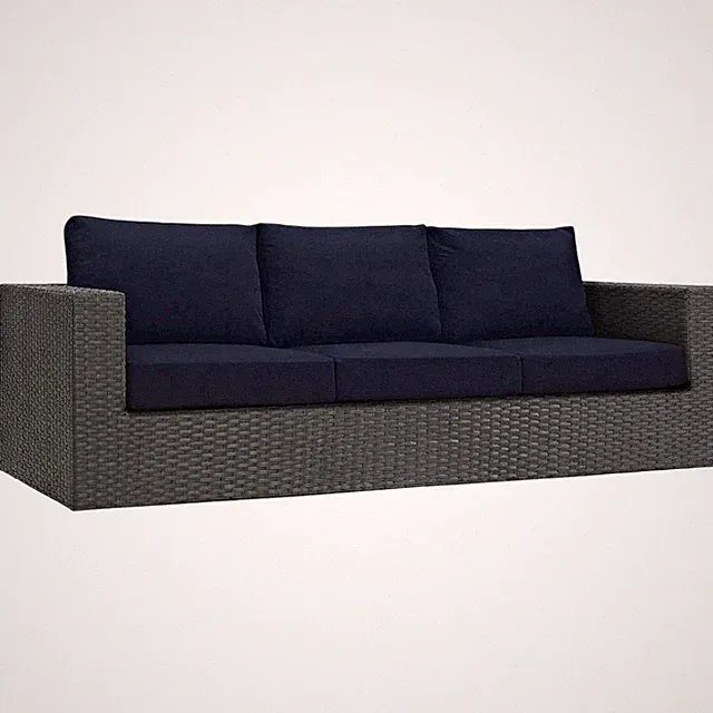 Outdoor Sunbrella Fabric Patio Lounge Sofa, Cushions, Comfortable Outdoor...