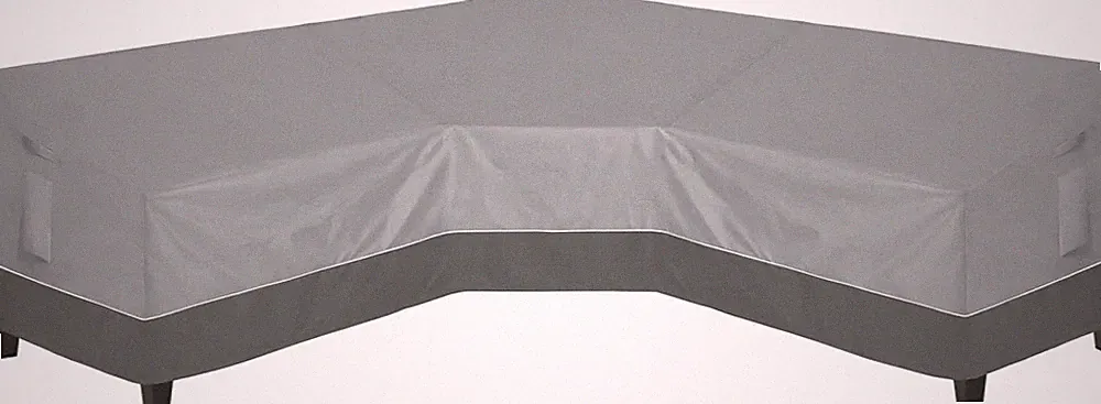 Outdoor V-Shaped Sectional Sofa Cover 118"X118" UV Resistant Patio Sectional