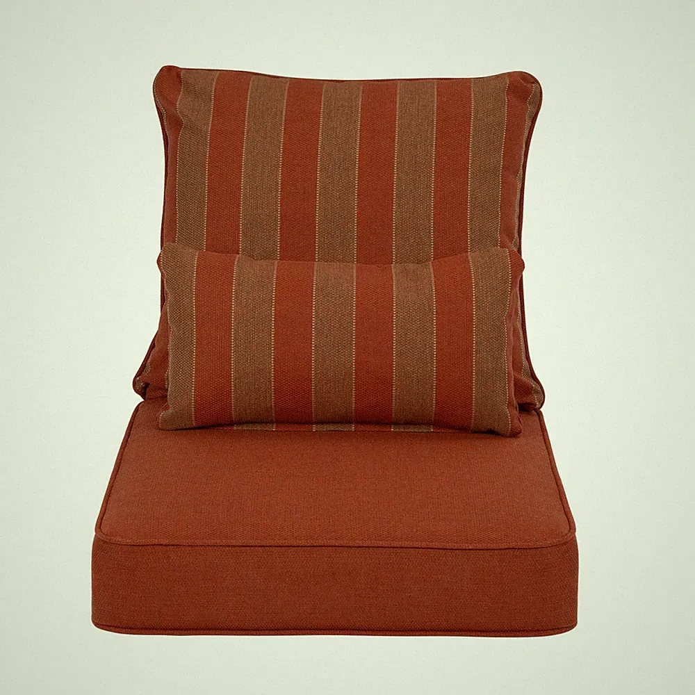 Outdoor Waterproof Deep Seat Cushion Set 24x24x5.1 in Patio Furniture Cushions