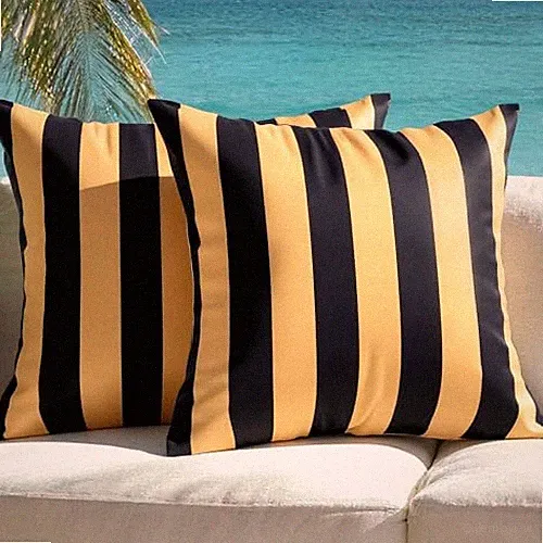 Outdoor Waterproof Throw Pillow Covers Pack of 2 18" x 18" (Pack of 2) Yellow