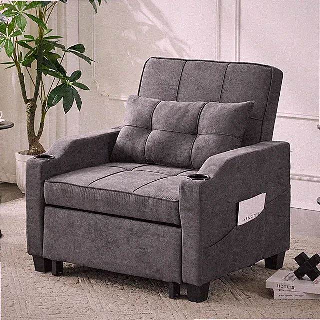 OUTOPEE Sofa Bed Chair 3 in 1 Convertible, Pullout Single Sleeper Chair Bed