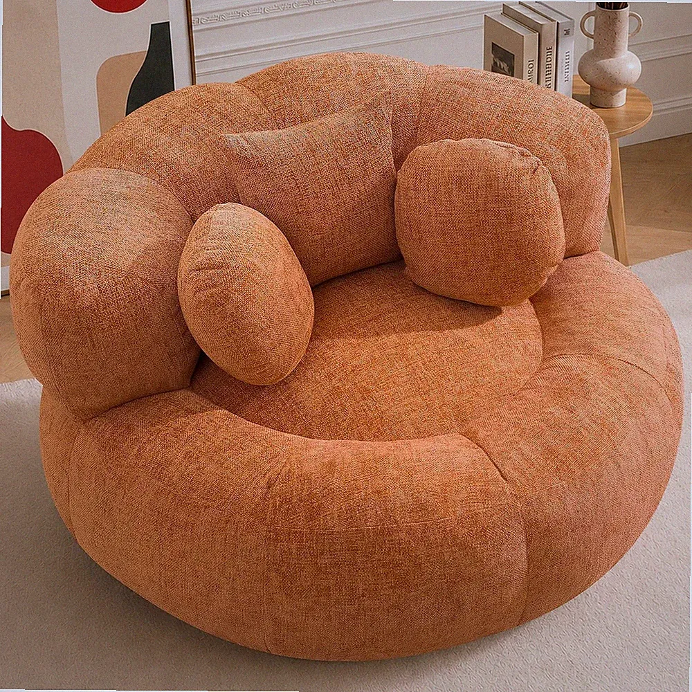 Oversized Chenille Bean Bag Chair - Comfy Cuddle Sofa for Living Room & Bedroom