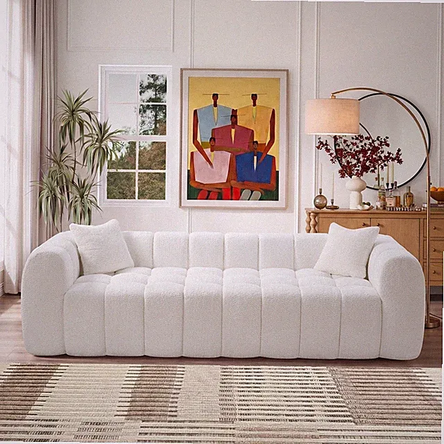Oversized Compressed Sectional Sofa 4-Seat for Living Room No Assembly Required