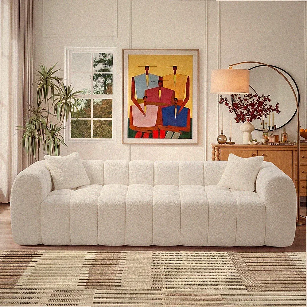 Oversized Compressed Sectional Sofa 4-Seat for Living Room No Assembly Required