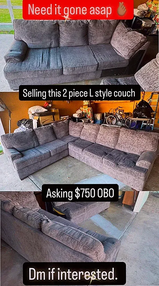 Oversized L-Shaped Corner Sofa, 5-Seater Sectional Couch