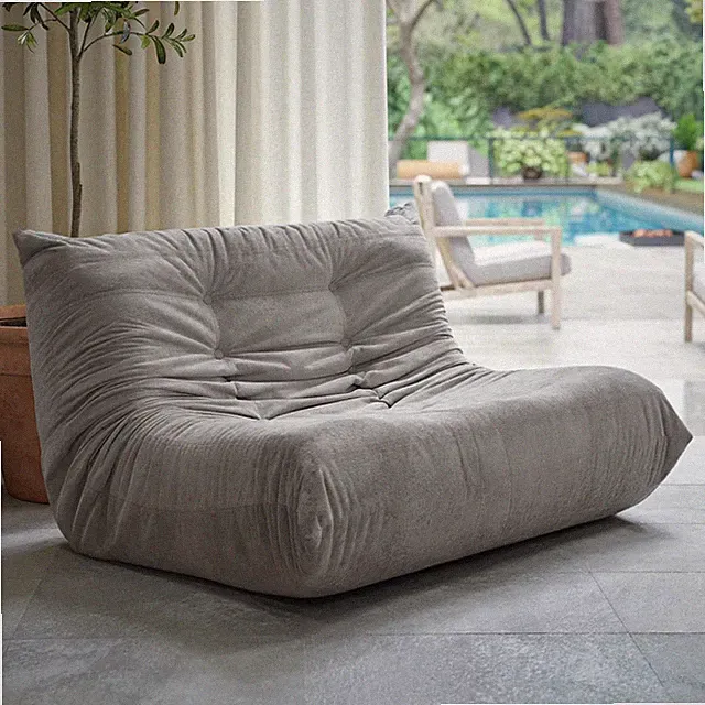 Oversized Loveseat Bean Bag Chair - Ultra-Comfy Corner Sofa in Urban Grey