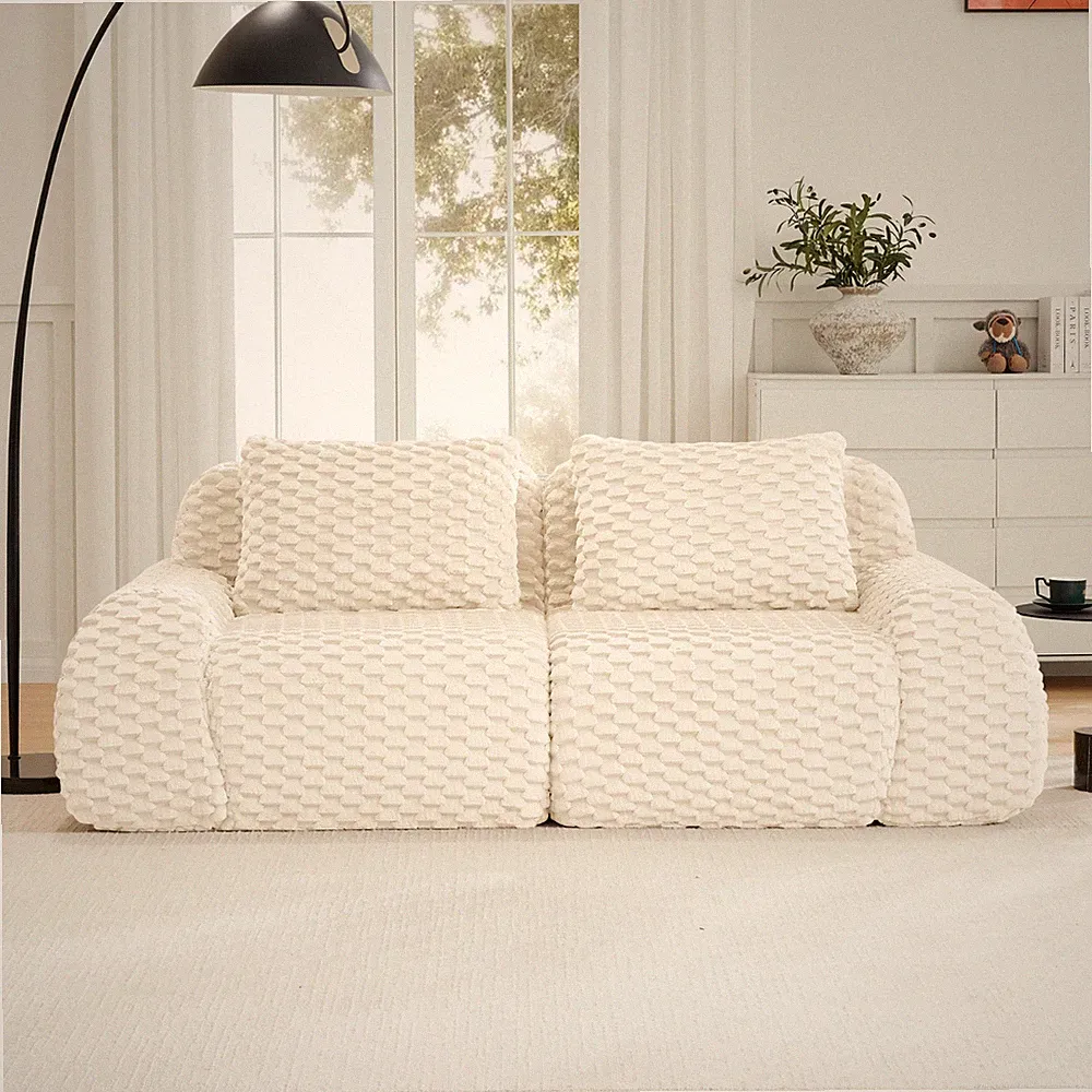 Oversized Modular Sectional Sofa Deep Seat Boneless Sofa For Living Room