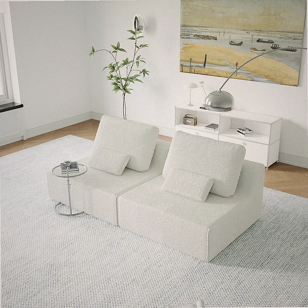 Oversized Modular Sectional Sofa,Luxury Boucle Floor Couch Set,Convertible Comp