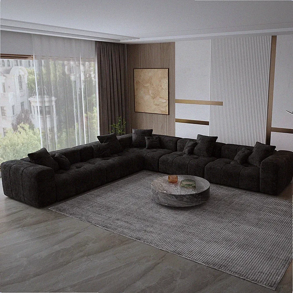 Oversized Modular Sectional Sofa, V Shaped Couch with Ottoman,Sectional Couches