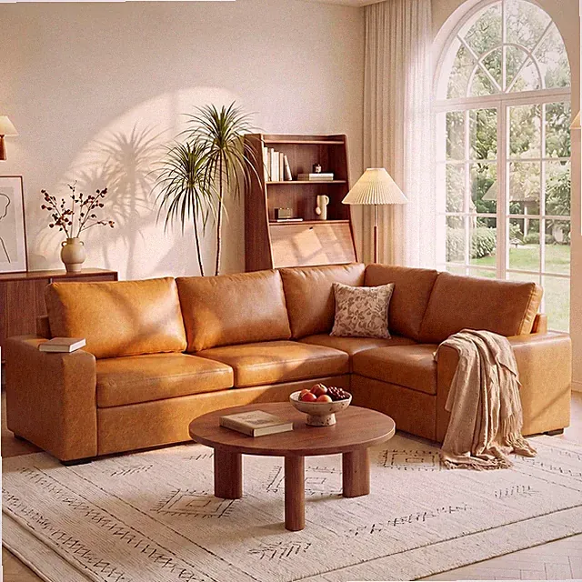 Oversized Modular V Shaped Sectional Couches for Living Room, 4 Seater Comfy Sof