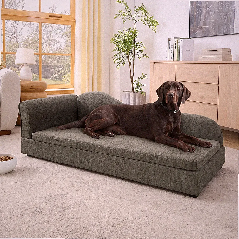 Oversized Pet Sofa for Medium/Large Dogs - Modern Irregular Wave Backrest