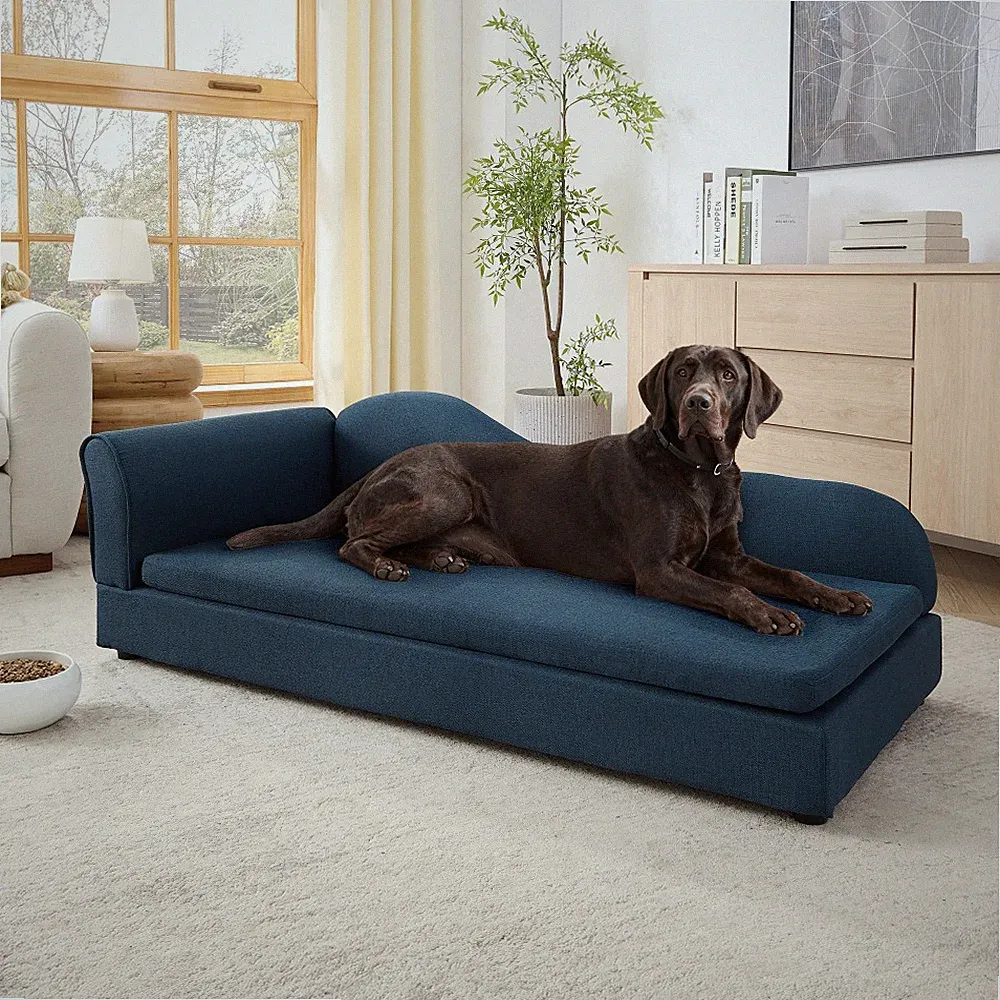 Oversized Pet Sofa for Medium/Large Dogs - Modern Irregular Wave Backrest, Singl