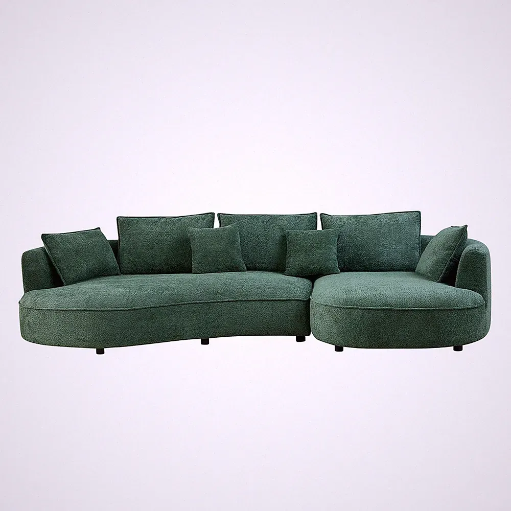 Oversized Sectional Sofa, Modern Couch with Chaise, Comfy Curved Sofa Couch wi