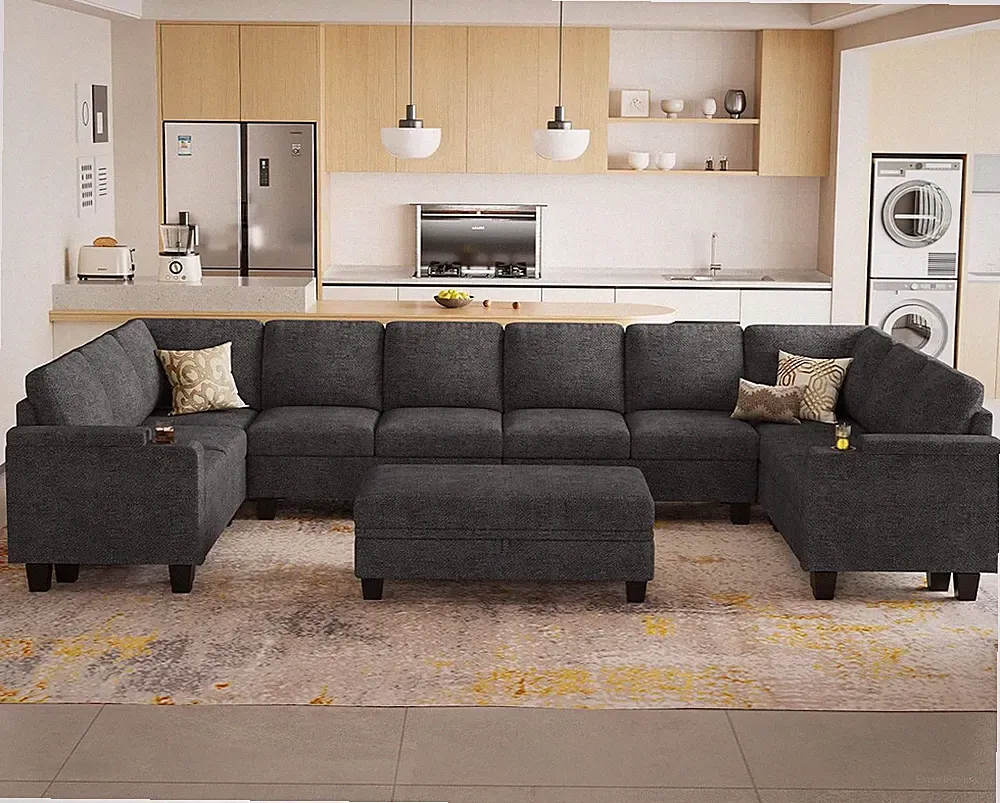 Oversized U Shaped Modular Sectional Couches for Living Room 10 Seater Modular S