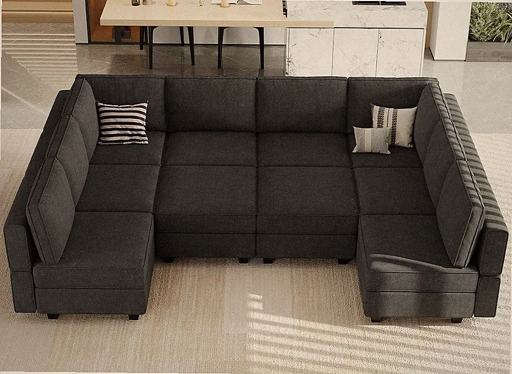 Oversized U Shaped Sofa Modular Sectional Couch Sleeper Sofa with Storage Conver