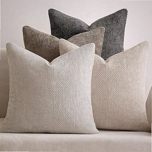 Pack of 4 Couch Throw Pillow Covers 18X18 Inch Neutral Soft Decorative