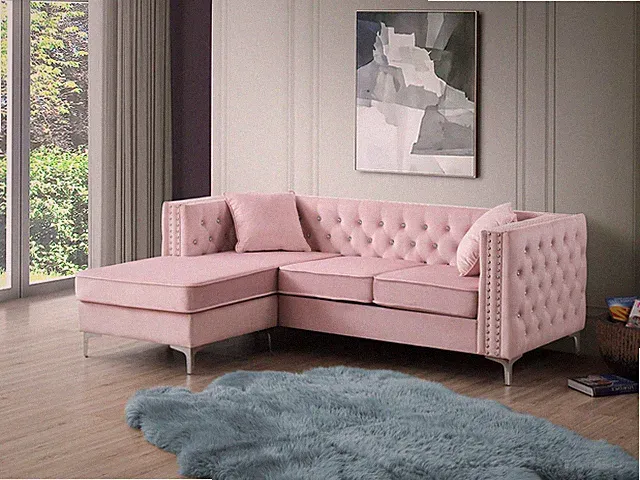 Paige G824B-SC Sofa Chaise , PINK