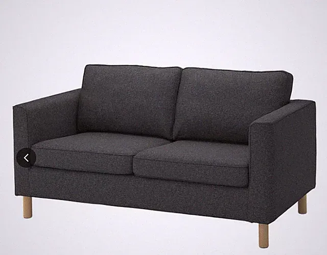 Parup Durable Loveseat Cover Wool Feel Expression Gunnared dark gray 65x31x33"