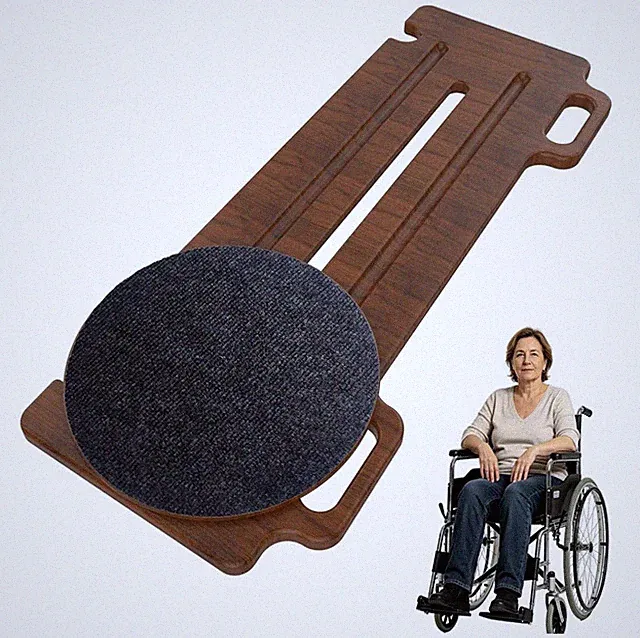 Patient Transfer Board w/ Rotating Seat 800 lb Capacity Wheelchair Mobility Aid