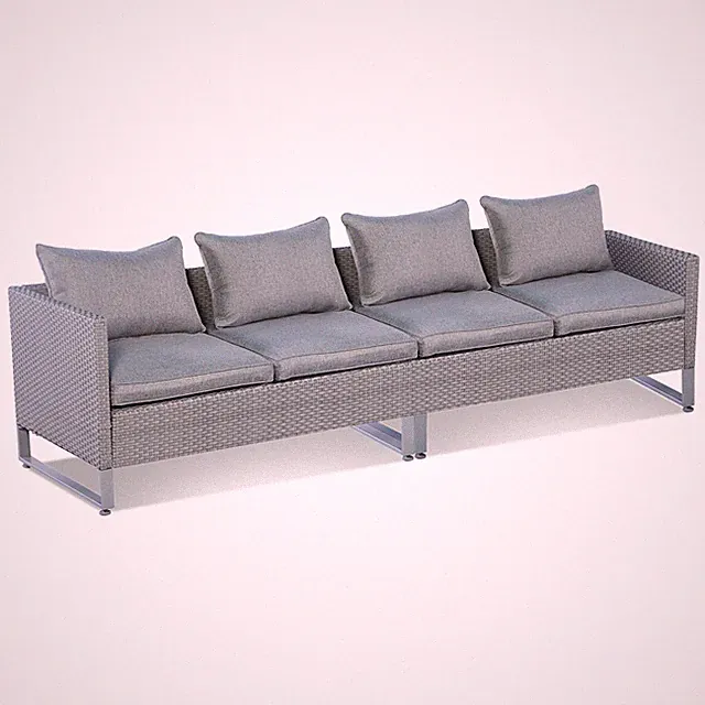 Patio 2PCS Conversation Set Sectional Sofa Furniture Cushioned Seat Garden Grey