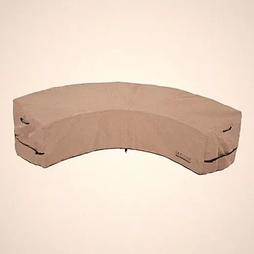 Patio Curved Sofa Cover 190"(Back)/126"(Front)x32"(D) Brown (Curved)