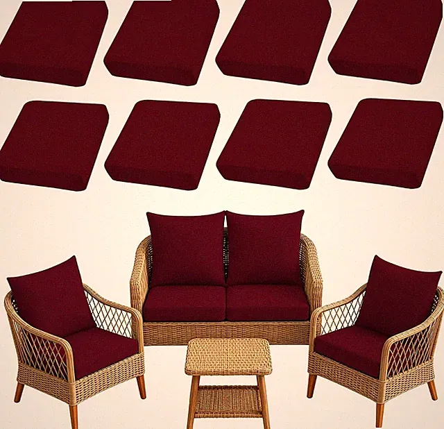 Patio Cushion Covers Durable Set For Outdoor Sofas Chairs Slipcovers Fabric