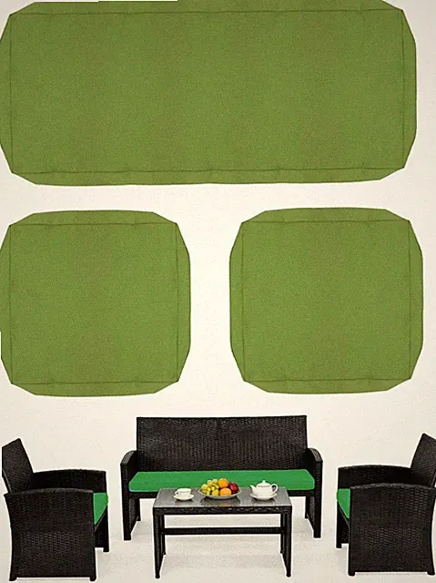 Patio Cushion Covers for Patio Conversation Set 4-Piece, Outdoor Seat Cushions R
