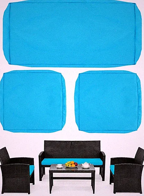 Patio Cushion Covers for Patio Conversation Set 4-Piece, Outdoor Seat Cushions R