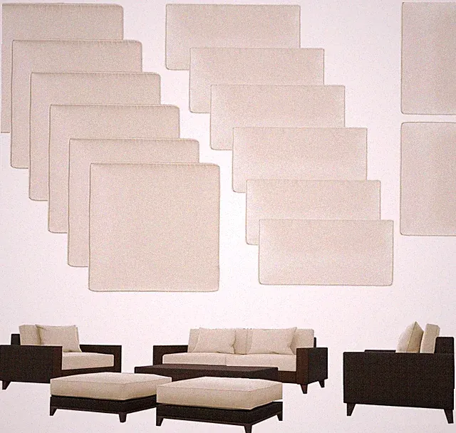 Patio Cushion Covers Set 14Pcs,Waterproof Outdoor Furniture Cushion Covers with