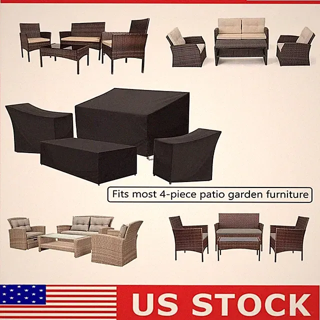 Patio Furniture Cover Waterproof Outdoor Sectional Sofa Set Covers Heavy Duty US