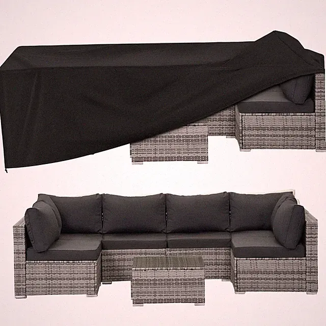 Patio Furniture Cover Waterproof, Rectangular Outdoor Sectional Conversation...