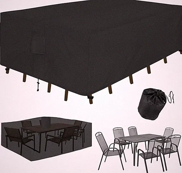 Patio Furniture Covers 108" L x 82" W x 28" H Outdoor Table Furniture Cover W...
