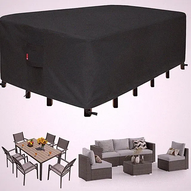 Patio Furniture Covers, Rectangular 98"L x 78"W x 32"H, Waterproof, Heavy Dut...