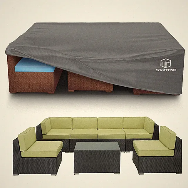 Patio Furniture Covers Waterproof, Anti-UV Tear-Resistant 500D Heavy Duty 7-1...