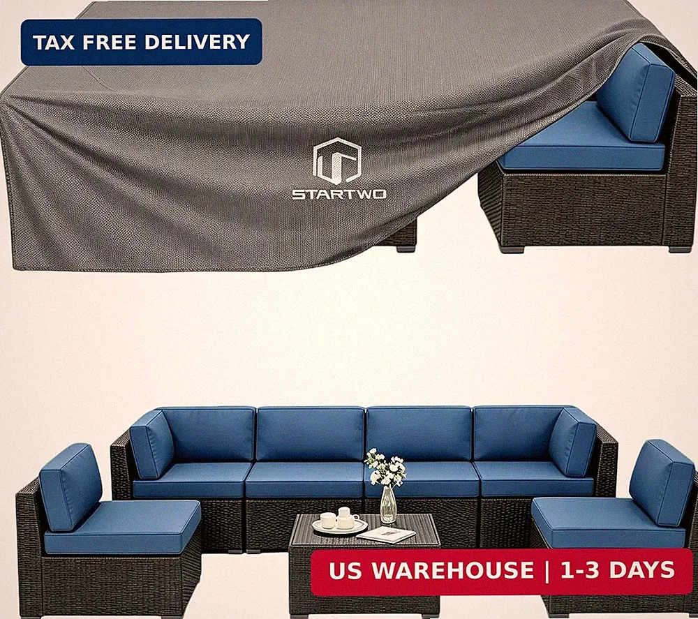 Patio Furniture Covers Waterproof, Anti-UV Tear-Resistant 500D Heavy Duty 7-12 S