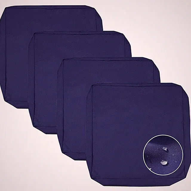Patio Furniture Cushion Covers, Waterproof, 21x19x3 - 4 Pack/