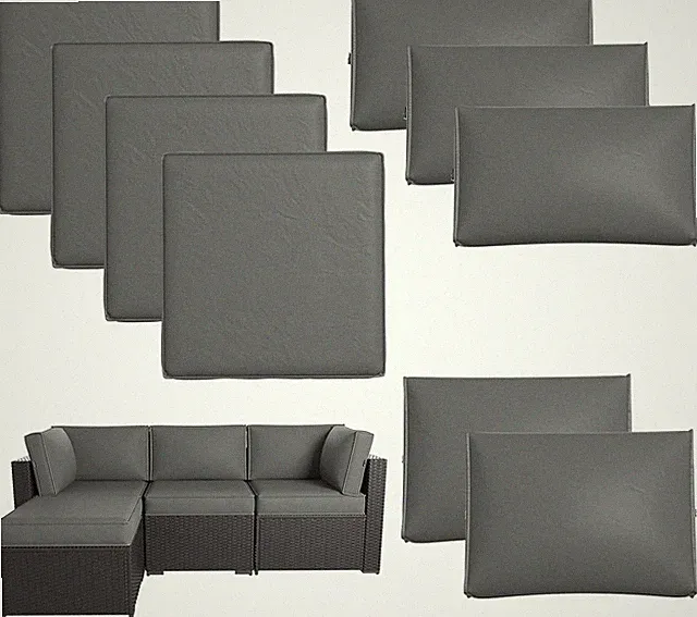 Patio Furniture Replacement Cushions for Outdoor Furniture Set of 4, Thick Patio
