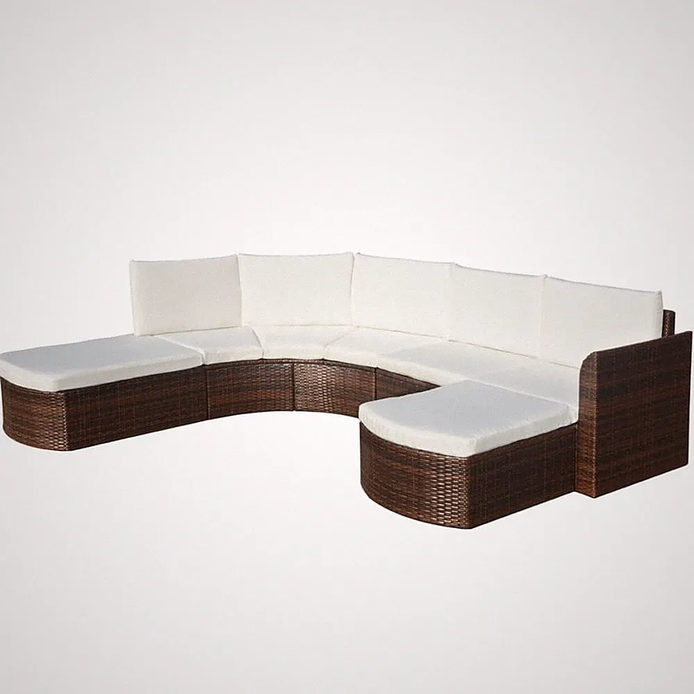 Patio Furniture Set 4 Piece Sectional Couch Outdoor Sofa Poly Rattan vidaXL