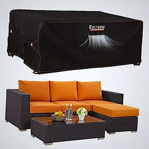 Patio Furniture Set Cover, Outdoor Sectional Sofa Couch 84" L x 55" W x 28" H