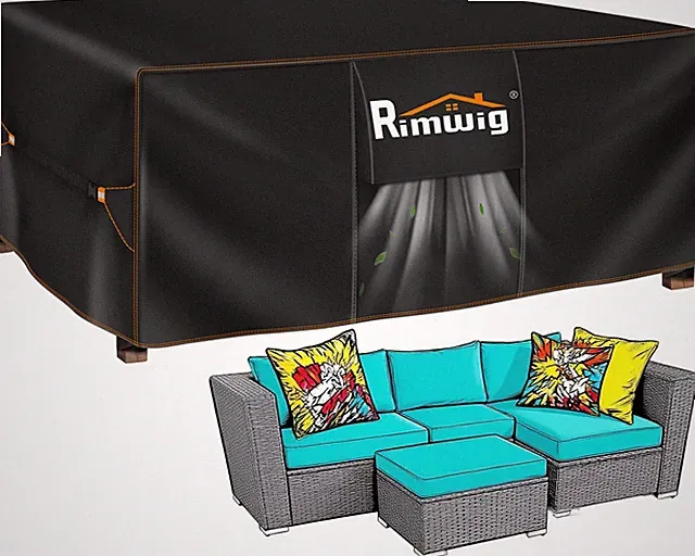 Patio Furniture Set Cover Outdoor Waterproof 84"L x 44"W x 28"H Durable Protect
