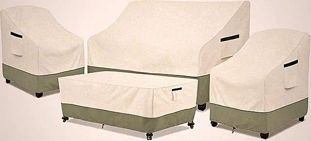 Patio Furniture Set Covers,4 Pcs 600D Heavy Duty100% Waterproof Outdoor Furnitur