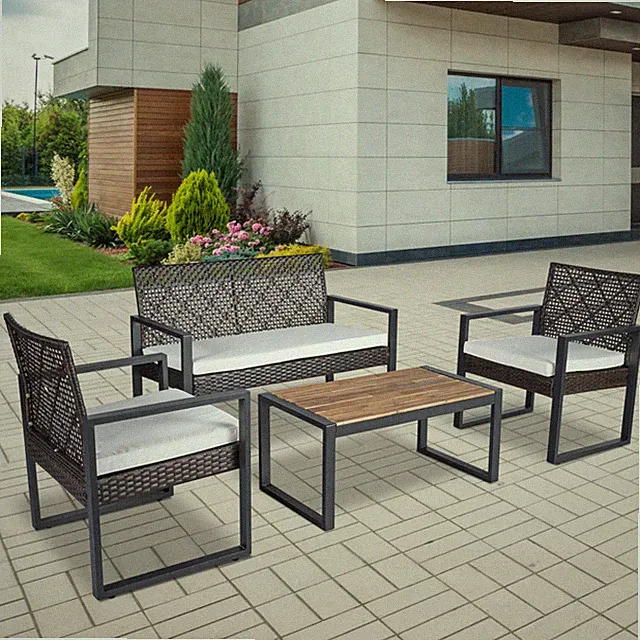 Patio Furniture Set Outdoor Balcony Porch Garden Yard Lawn Acacia Wood Table Top
